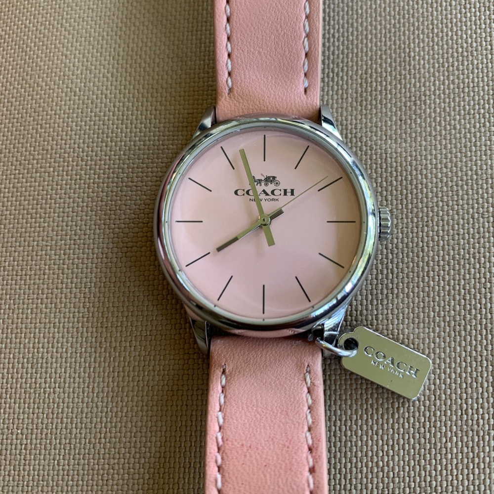 Coach - Women’s Calfskin Leather Pink Watch